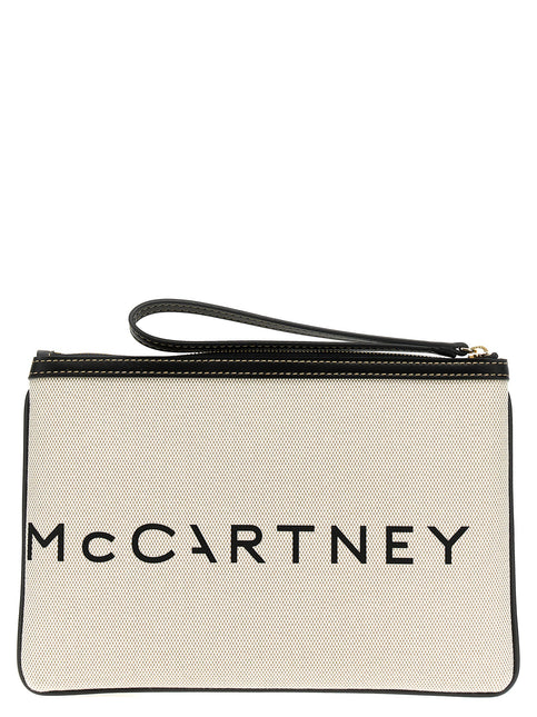 Stella McCartney Beige Cotton Clutch Bag