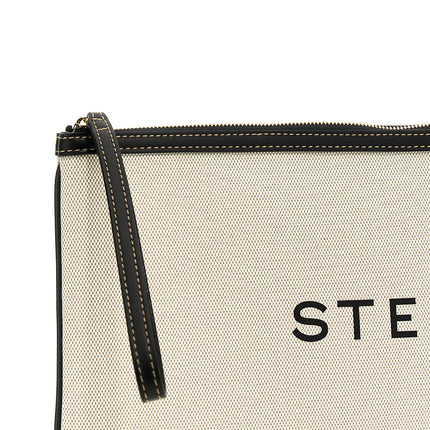 Stella McCartney Beige Cotton Clutch Bag