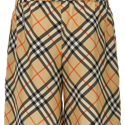 Burberry Beige Satin Bermuda Shorts