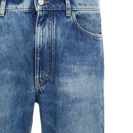 Givenchy Blue Cotton Straight-Leg Jeans