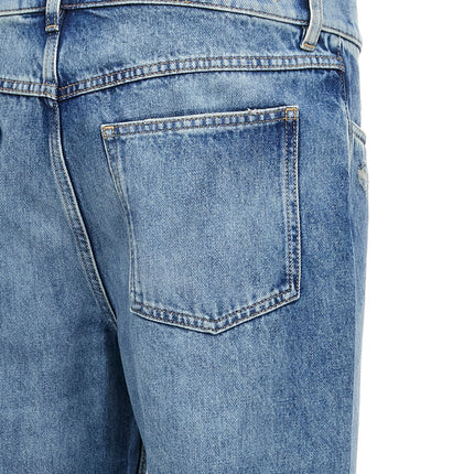 Givenchy Blue Cotton Straight-Leg Jeans