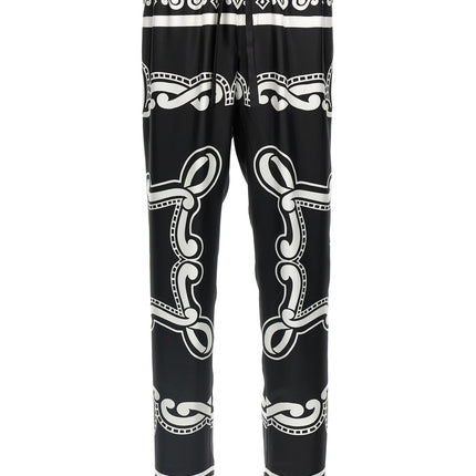 Dolce & Gabbana Bicolor Silk Casual Pants