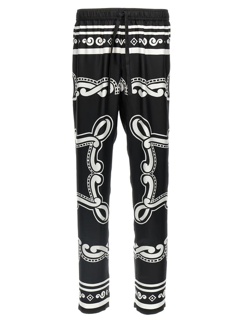 Dolce & Gabbana Bicolor Silk Casual Pants