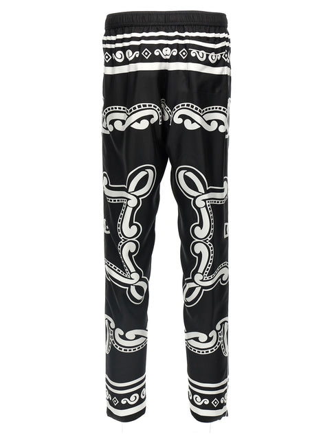 Dolce & Gabbana Bicolor Silk Casual Pants
