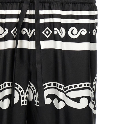 Dolce & Gabbana Bicolor Silk Casual Pants