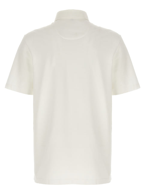 Brioni White Cotton Polo Shirt