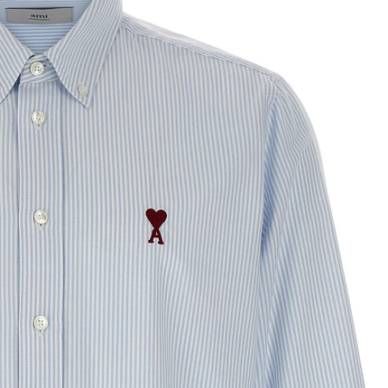 Ami Paris Blue Cotton Blouse