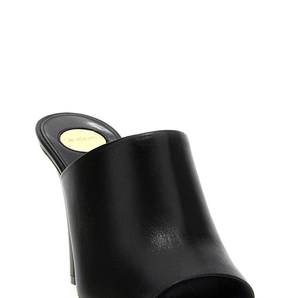 Saint Laurent Black Leather Stiletto Heel Sandals