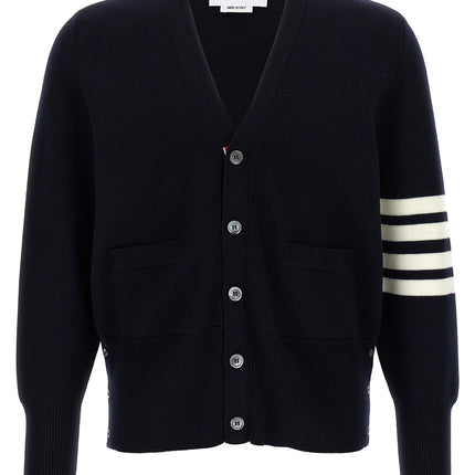 Thom Browne Blue Virgin Wool Cardigan