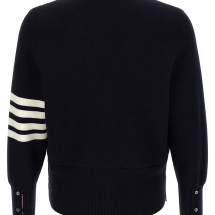 Thom Browne Blue Virgin Wool Cardigan