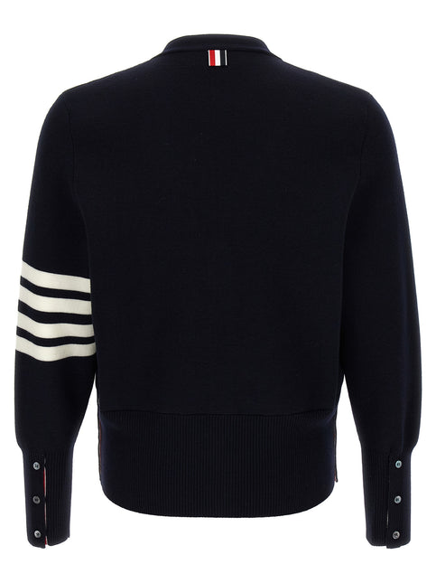 Thom Browne Blue Virgin Wool Cardigan