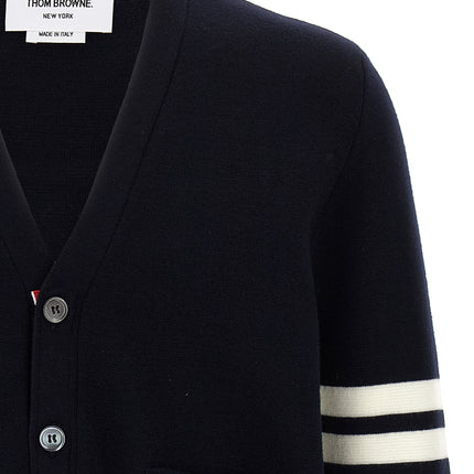 Thom Browne Blue Virgin Wool Cardigan