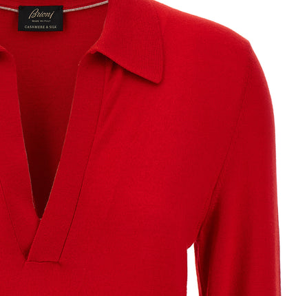Brioni Multicolor Cashmere Polo Shirt