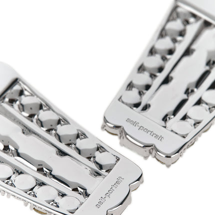 Self-Portrait Silver Cotton Earrings