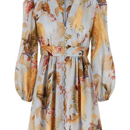 Zimmermann Blue Linen Short Dress