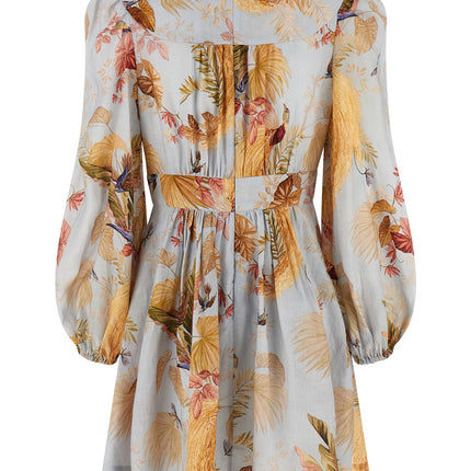 Zimmermann Blue Linen Short Dress