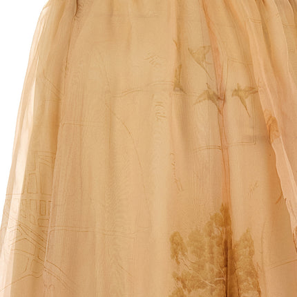 Zimmermann Beige Silk Mini Skirt