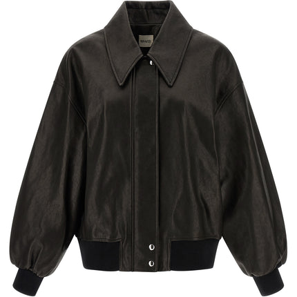 Khaite Black Lamb Leather Leather Jacket