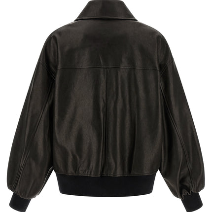 Khaite Black Lamb Leather Leather Jacket