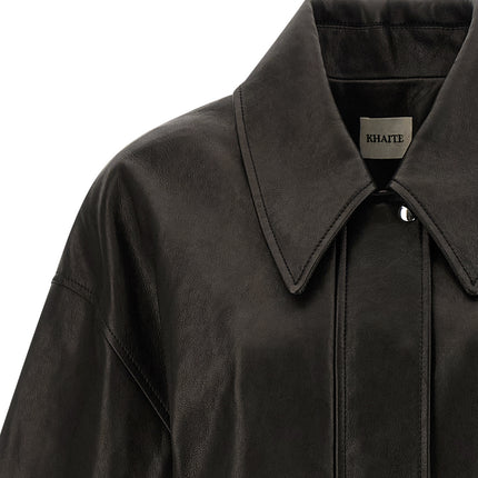 Khaite Black Lamb Leather Leather Jacket