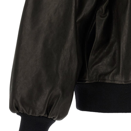 Khaite Black Lamb Leather Leather Jacket