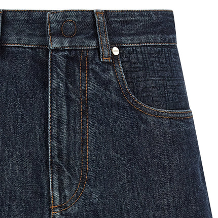 Fendi Blue Cotton Bermuda Shorts