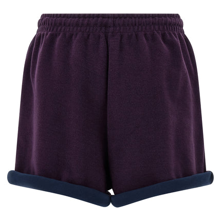 The Attico Purple Cotton Bermuda Shorts