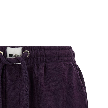 The Attico Purple Cotton Bermuda Shorts