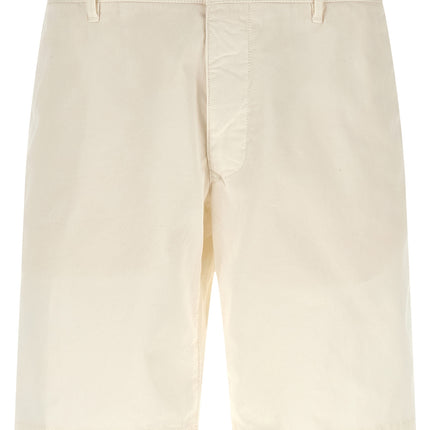 Incotex White Cotton Bermuda Shorts