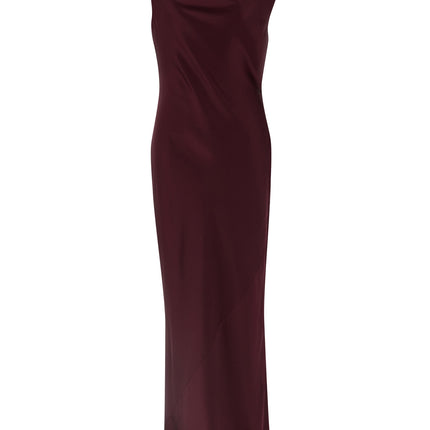 Norma Kamali Bordeaux Polyester Long Dress