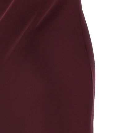 Norma Kamali Bordeaux Polyester Long Dress