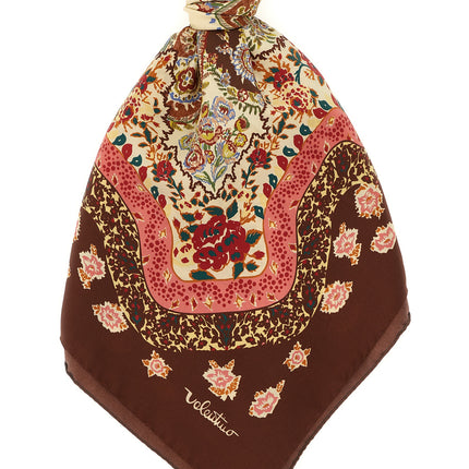 Valentino Garavani Brown Silk Foulard