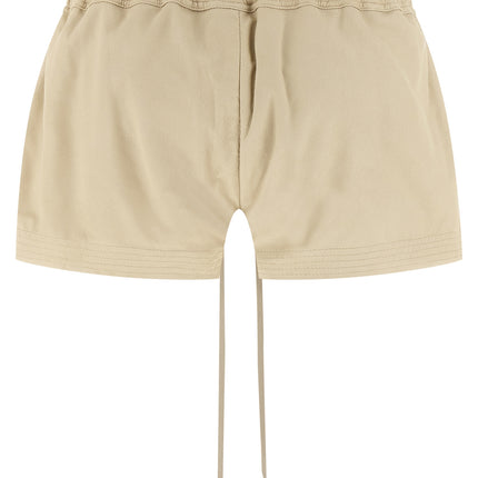 Rick Owens Beige Lamb Leather Bermuda Shorts