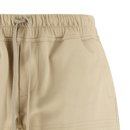 Rick Owens Beige Lamb Leather Bermuda Shorts