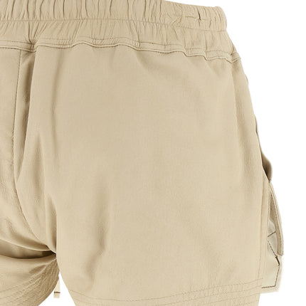 Rick Owens Beige Lamb Leather Bermuda Shorts