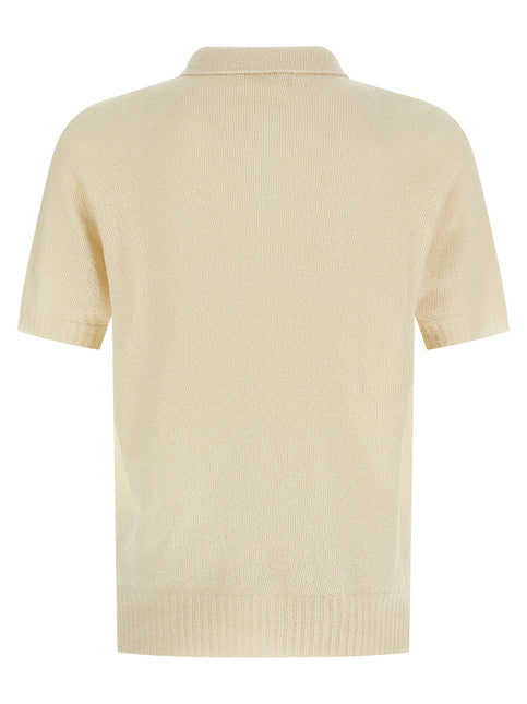 MA'RY'YA Beige Cotton Polo Shirt