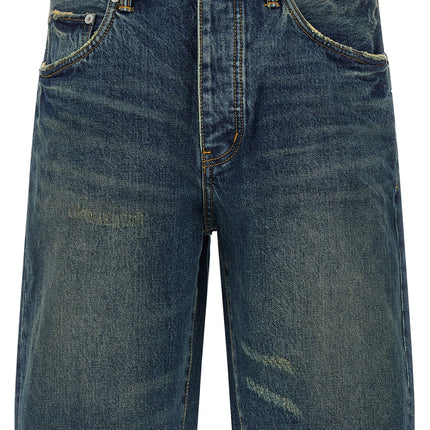 PURPLE Blue Cotton Bermuda Shorts