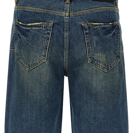 PURPLE Blue Cotton Bermuda Shorts