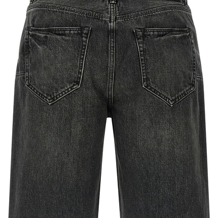PURPLE Black Cotton Bermuda Shorts