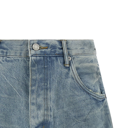 PURPLE Blue Cotton Bermuda Shorts PURPLE