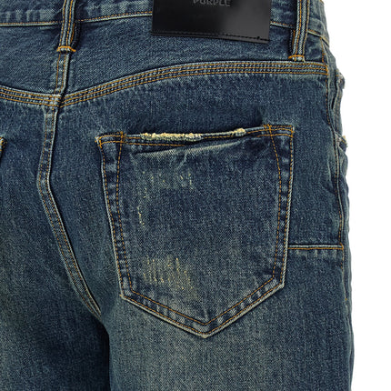PURPLE Blue Cotton Bermuda Shorts