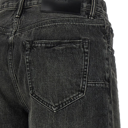 PURPLE Black Cotton Bermuda Shorts