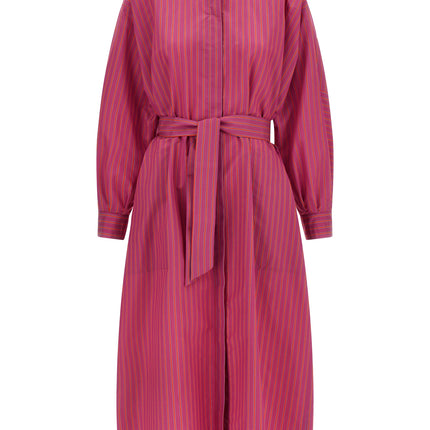 Max Mara Purple Cotton Long Dress