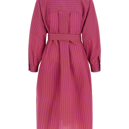 Max Mara Purple Cotton Long Dress