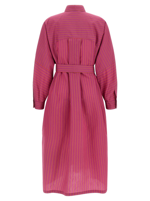 Max Mara Purple Cotton Long Dress