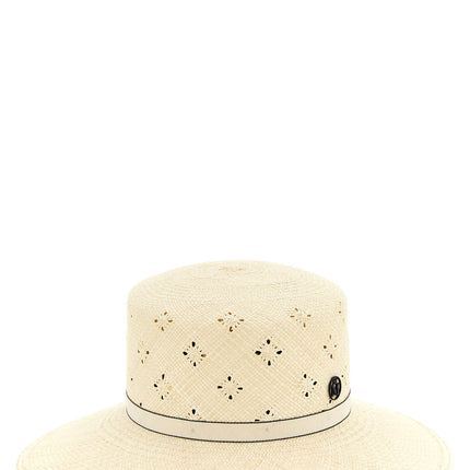 Maison Michel Beige Fabric Sunhat