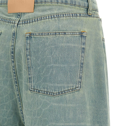 NUDE Blue Cotton Bermuda Shorts