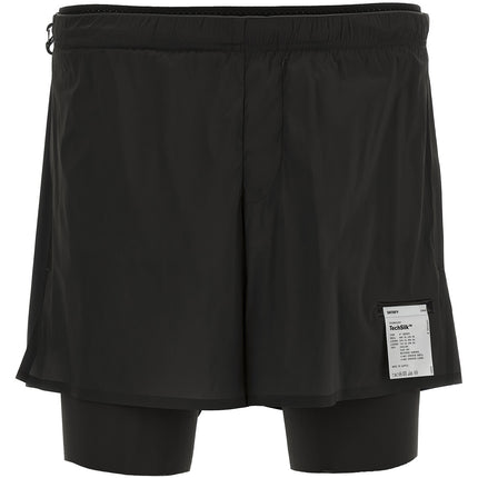 SATISFY Black Nylon Bermuda Shorts