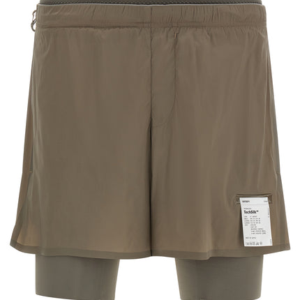 SATISFY Brown Nylon Bermuda Shorts