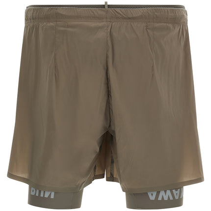SATISFY Brown Nylon Bermuda Shorts